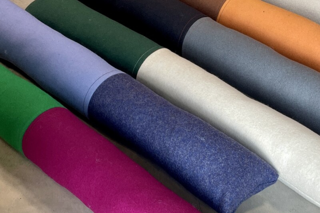 Reuse textile samples and make a draft excluder