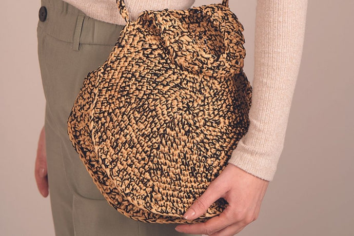 Crochet Your Own Round Raffia Bag