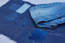 Load image into Gallery viewer, Repair your denim with sashiko-style stitching
