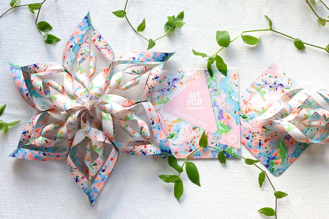 Shuko Suminagashi Christmas Paper Star: Kit + Guide