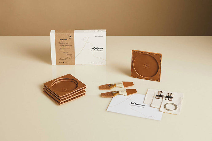 Leather Coaster Set: Kit + Guide