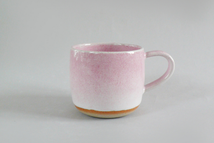 Pink stoneware mug
