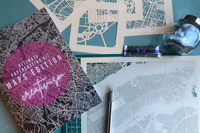 Ultimate Paper Cutting Kit - Maps Edition: Kit + Guide