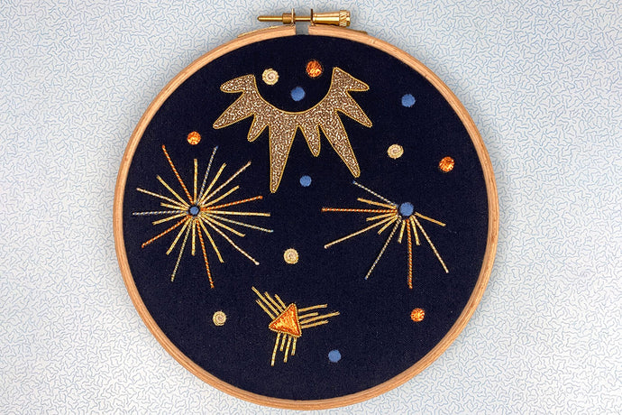 Make an Art Deco Festive Goldwork Embroidery: Course + Kit