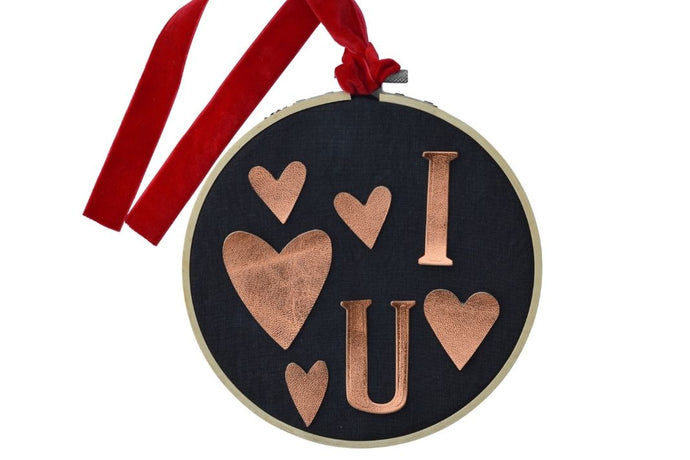 Make an Upcycled Heart Valentines Embroidery Hoop: Kit
