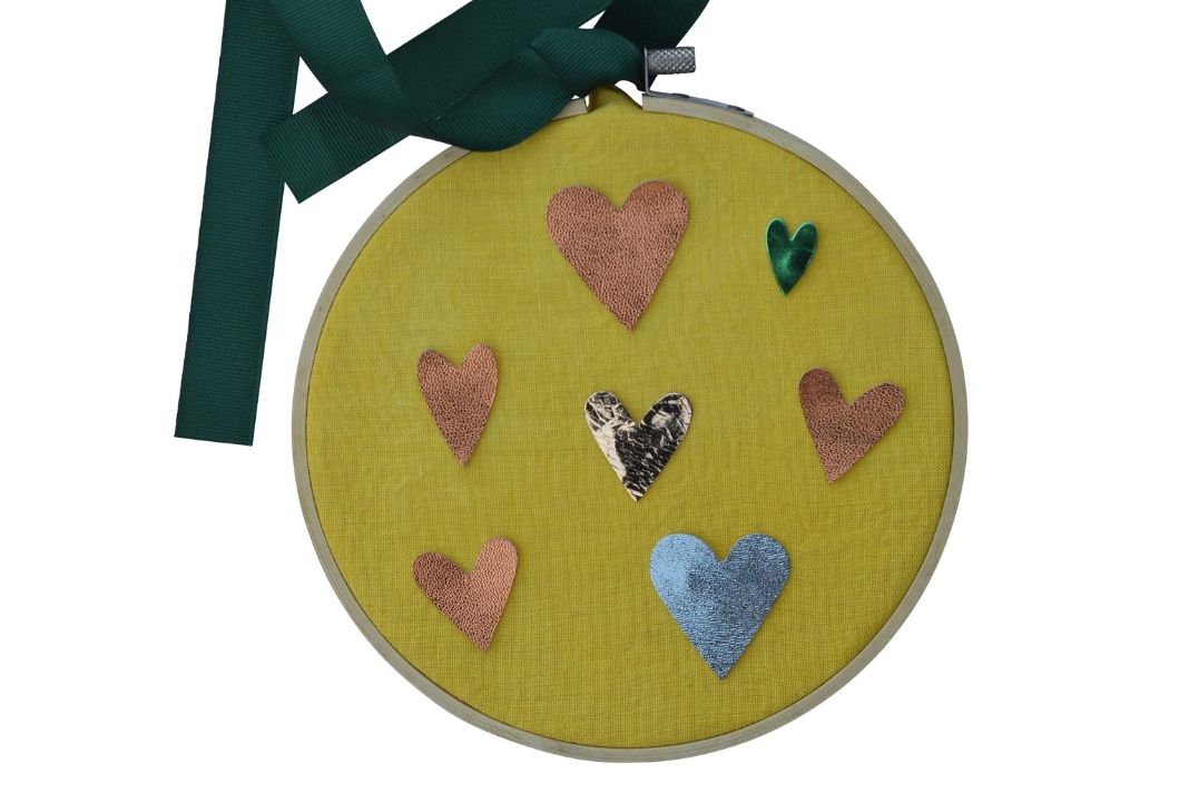 Make an Upcycled Heart Valentines Embroidery Hoop: Kit