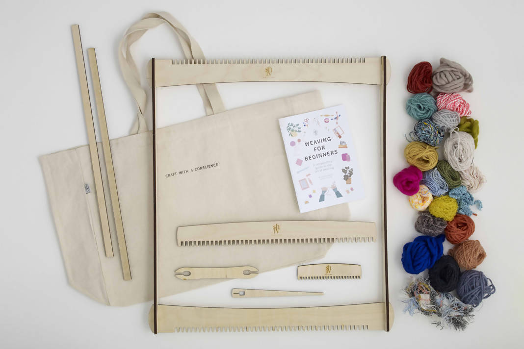 Large Weaving Kit & Yarn: Kit + Guide